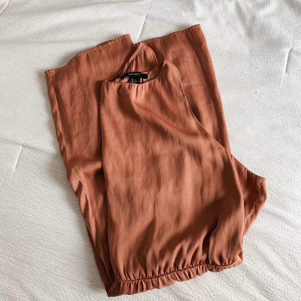 Forever 21 Silky Rose Backless Dress